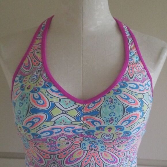 next  Bohemian neon print Tankini top, 32 b/c - Picture 2 of 5
